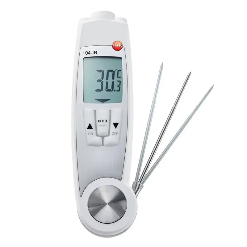 Customizable OEM/ODM Probe Thermometer Testo 104-IR IP65 Waterproof 0.1C Resolution Collapsible Food BBQ Meat