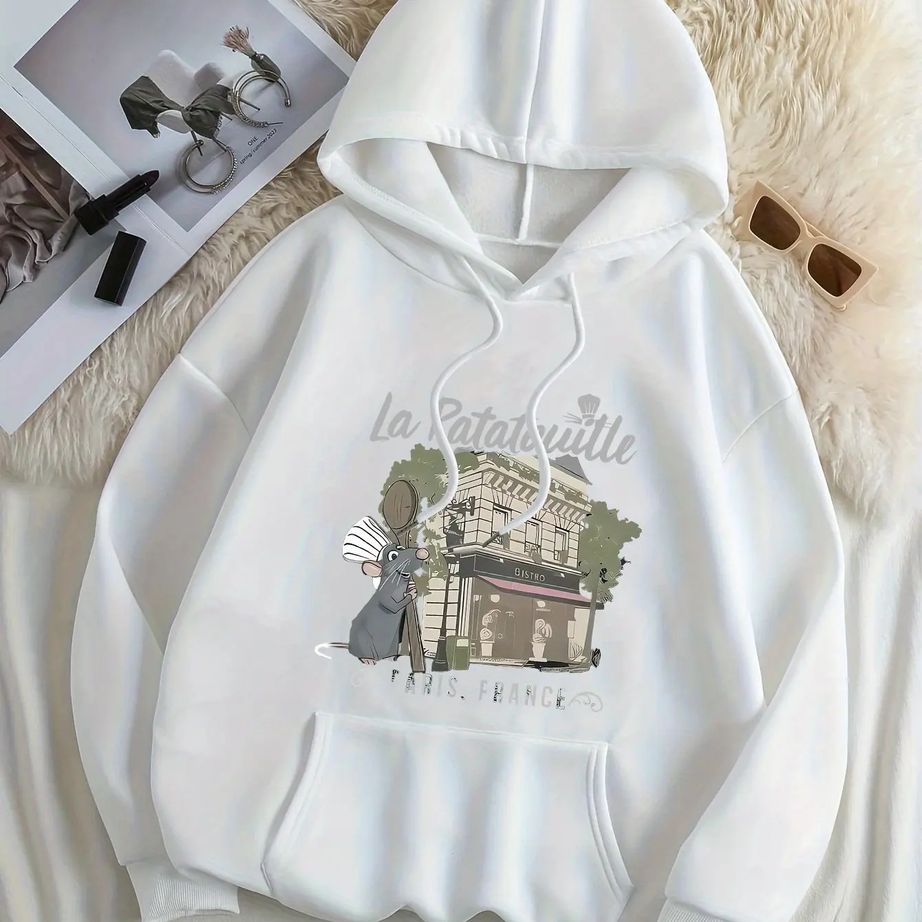 Disney Food Story Remy Vrouwen Hoodie Herfst Winter Fleece Casual Unisex Sweatshirt Kleding Hoody Oversized Streetwear