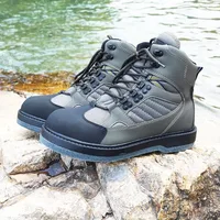 Zapatos de pesca con suela de fieltro o goma, botas antideslizantes para caza, arrecife, pesca en roca, botas para caminar, botas de río aguas arriba para pesca con mosca
