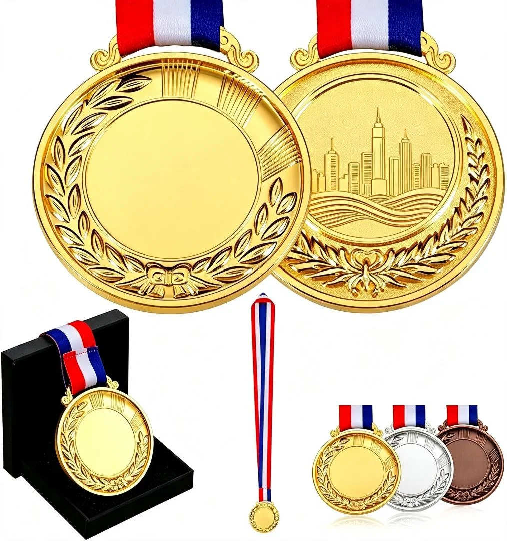 Wholesale Cheap Design Your Own Medals And Trophy 3D Gold 5K/10K Marathon Running Custom Metal Sport Medal