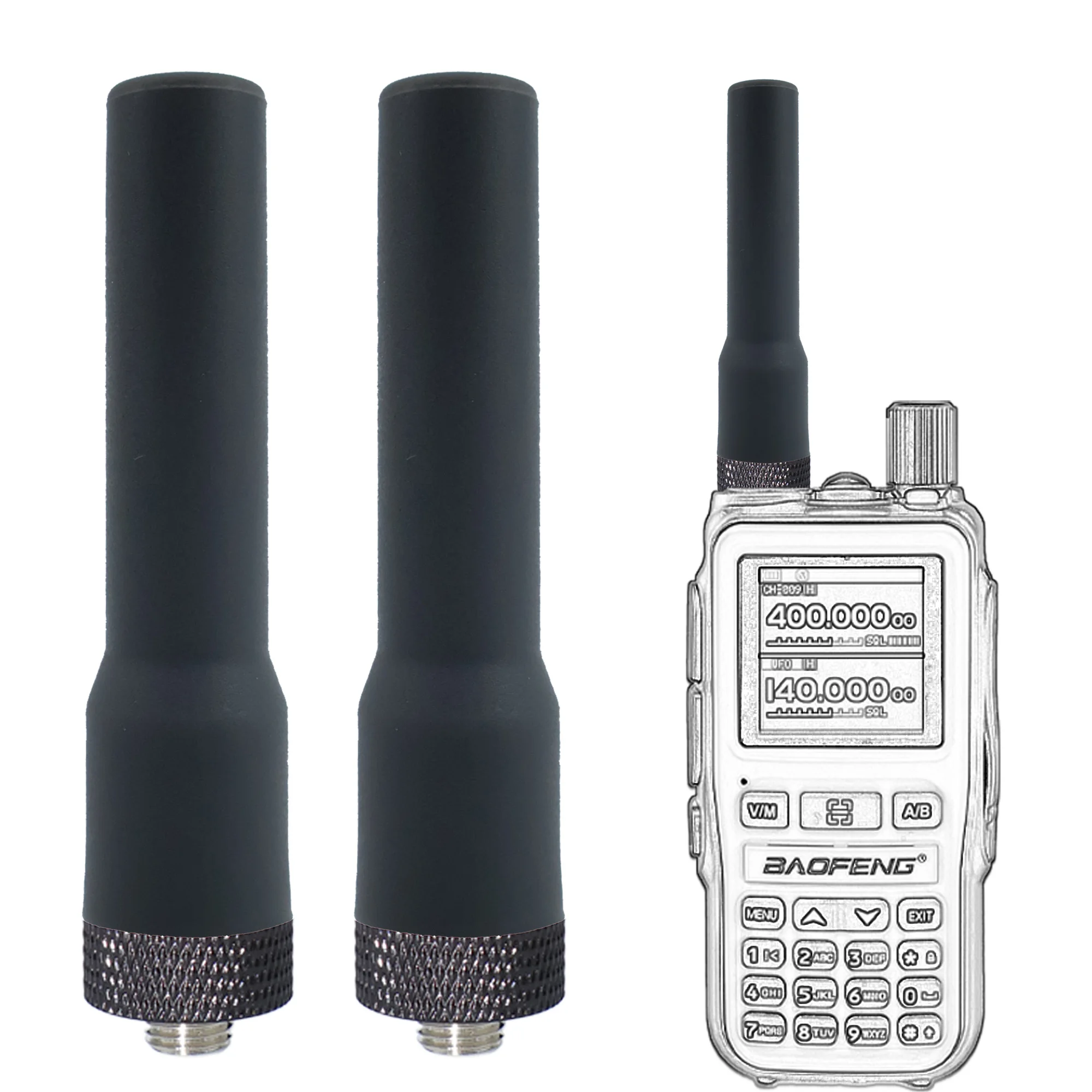 2 حزمة - ثنائي التردد VHF UHF 136-174 ميجا هرتز 400-470 ميجا هرتز هوائي راديو هام اتجاهين راديو لاسلكي تخاطب ل Wouxun Baofeng BF-F8HP