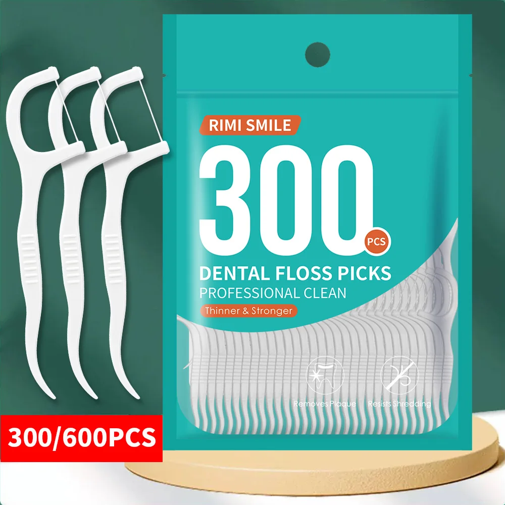 300/600PCS dental floss stick - cleaning interdental spaces, food residue tools, oral care