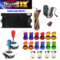 9800 in 1 Pandora Saga Box DX2 Plus DIY Kit 8 Way Joystick American Style Push Button Arcade Game Console Cabinet Bartop