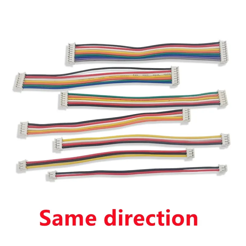 10PCS SH 1.0mm SH1.0 Electronic Wire Cable Double Connector 2/3/4/6/7/8/9/10Pin 10cm/15cm/20cm 28AWG Same/Reverse Terminal Plug