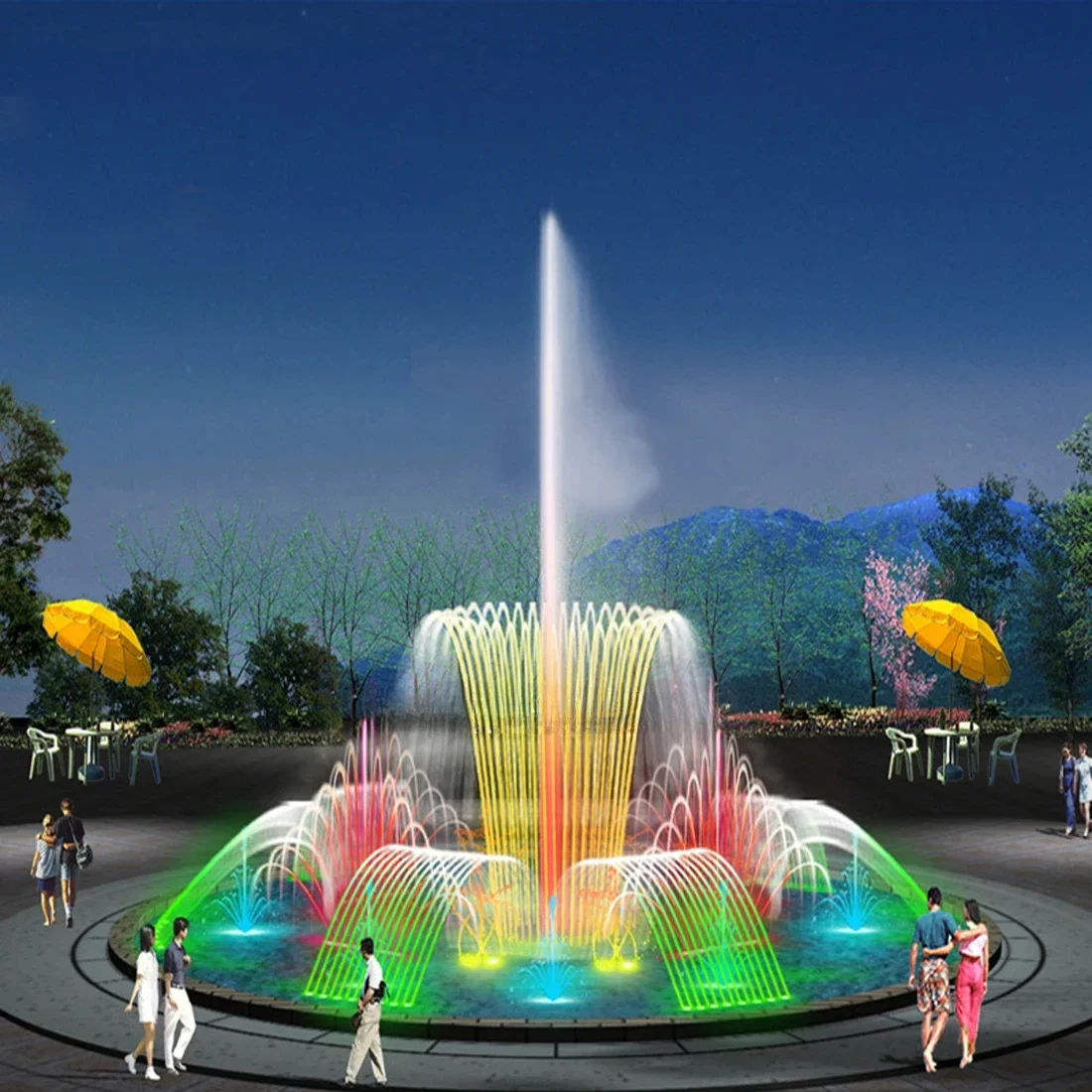 Customized program-controlled music fountain waterscape community park villa indoor and outdoor landscape equipment