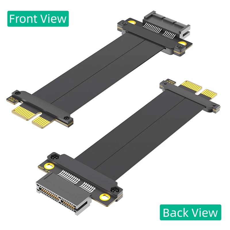 PCIe 4.0 X1 to X1 Extension Cable with Gold-plated Connector High Speed PCI Express 4.0 Riser Card Extender Ribbon Cable for GPU