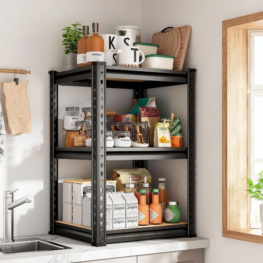 Storage Shelves for Pantry, Kitchen, 6 Tier Garage Shelving