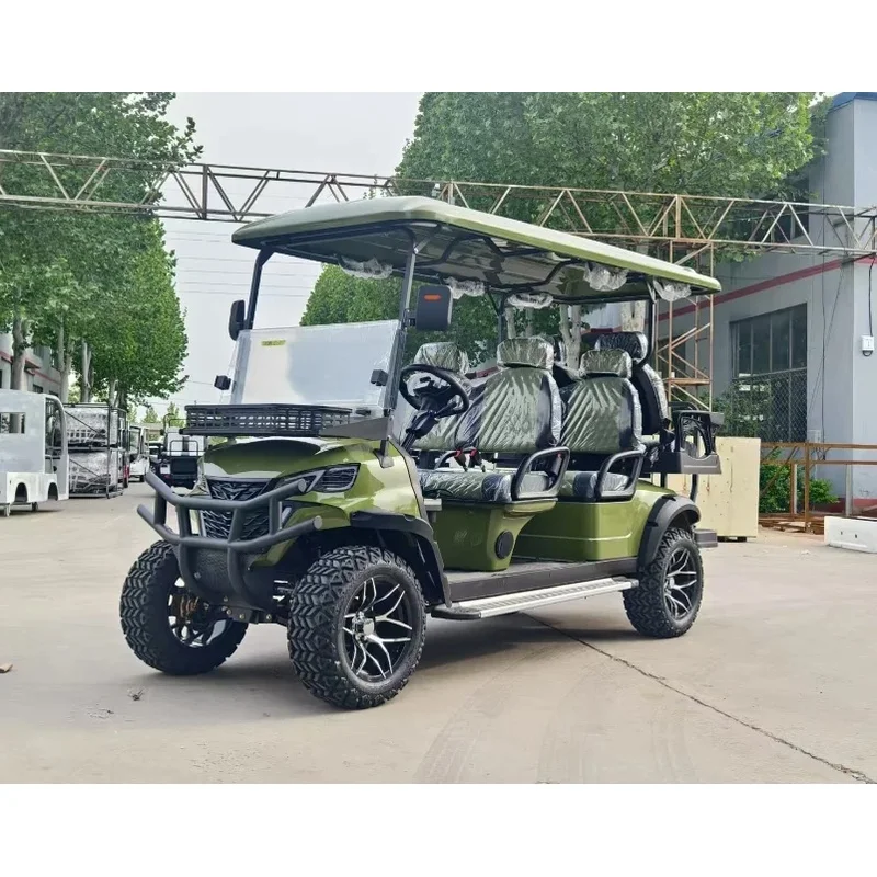 New Design 4 Seater Dump Cart 24V Lead-Battery with Steel Chassis and Tail Lift 70-90km Range
