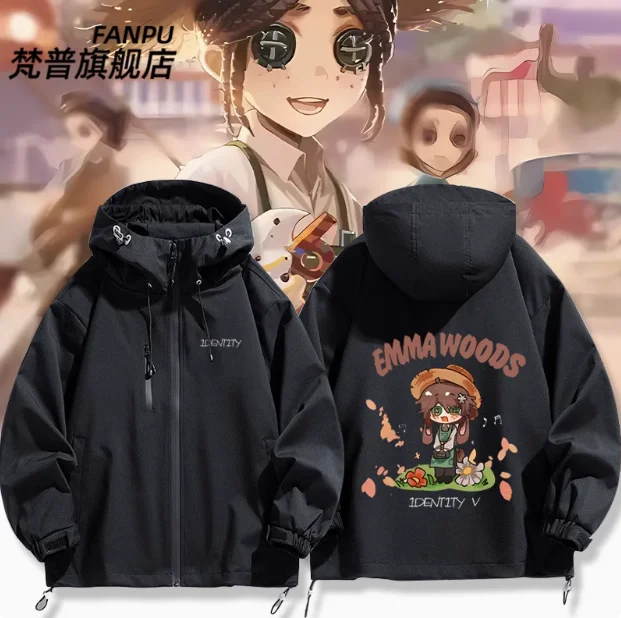 Anime Identiteit V Emma Woods Capuchon Cosplay Herfst Winter Mannen Vrouwen Jas Losse Jas Tops