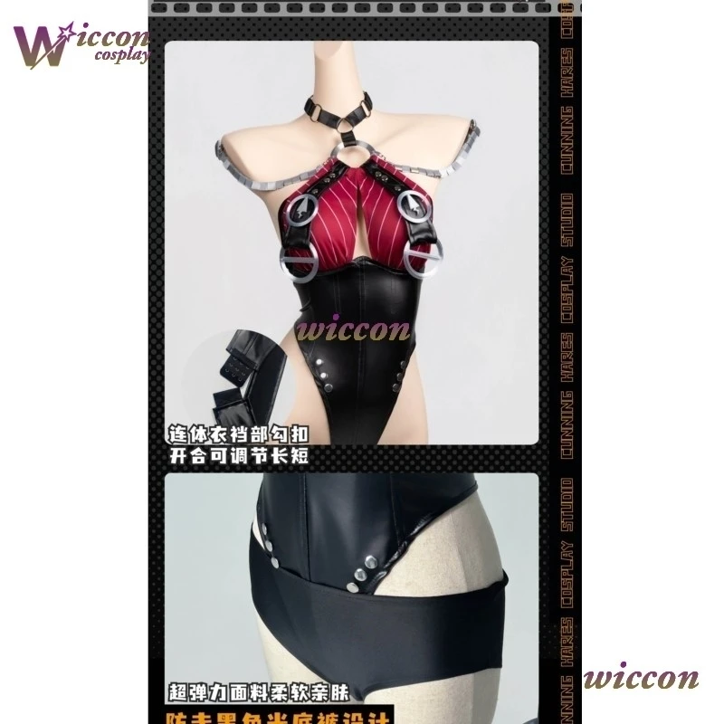 Jane Doe Cosplay Costume Ynott Game Zenless Zone Zero Nocturne Of Light Sexy Jane Doe Wig Women Halloween Party Roleplay Suit view 5