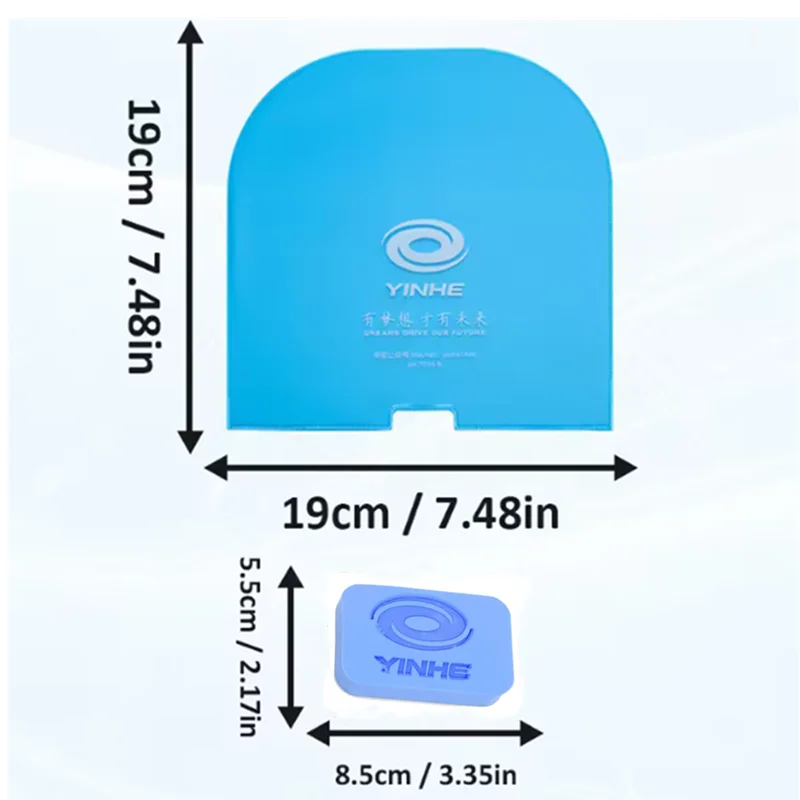 YINHE U-shape Integrated Table Tennis Racket Full Protective Film Premium Cleaning Sponge Ping Pong Bat Rubber Care Set