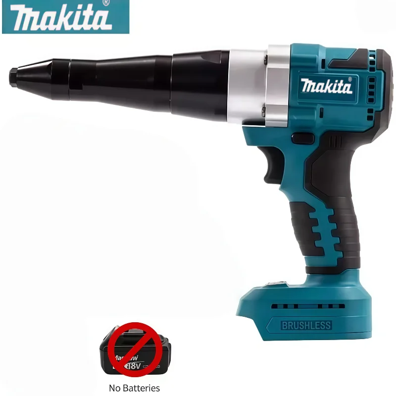 Makita Borstelloze Elektrische Klinknagelpistool voor Makita 18V Accu LED Draadloze Klinknagelmoer Pistool Automatisch Klinknagelgereedschap