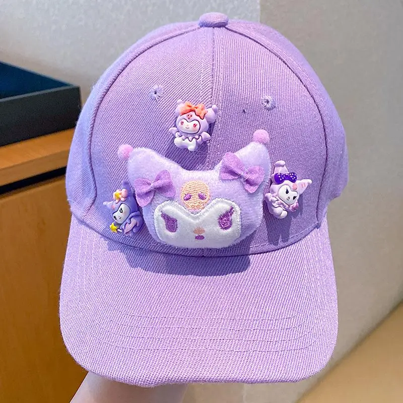 

Children's Cinnamoroll Kuromi Baseball Cap Kawaii Spring and Summer New Cartoon Baseball Cap Anime Casual Versatile Sanrio Hat