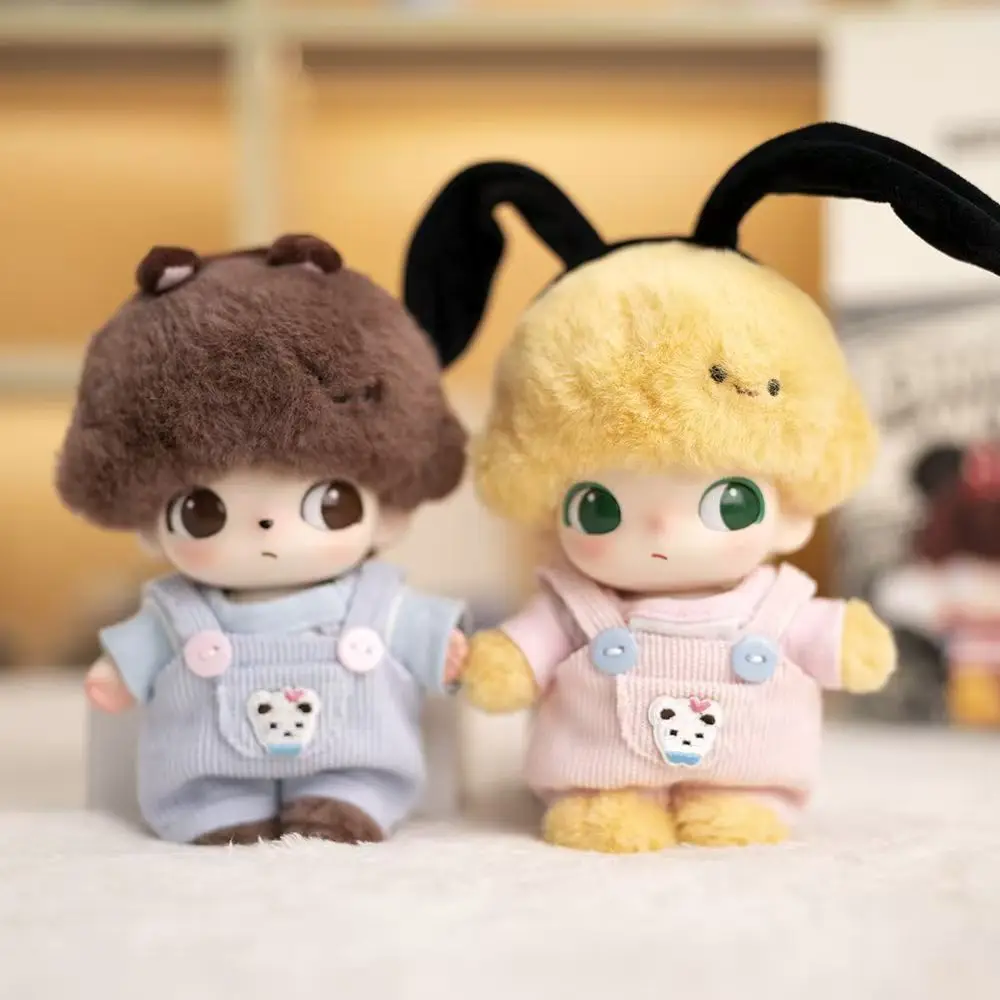 

Kawaii комплект одежды для Labubu 17 см, плюшевые куклы, аксессуары, плюшевая кукла, одежда Heartbeat Macaron, вечерние куклы, комплект одежды