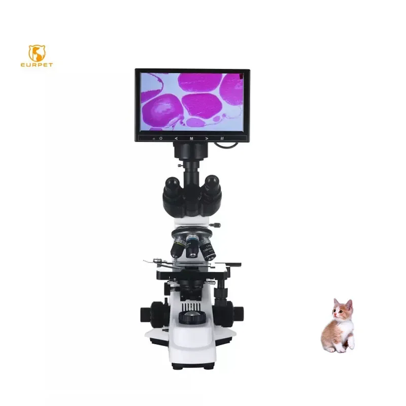 EURPET Best Sale PET Cheaper Medical Lab Digital Biological Microscope For Scientist And Veterinary