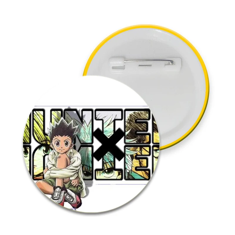 32/44/58MM Anime Hunter X Hunter Pins Tinplate Badge DIY Custom Cartoon Brooch Pin for Fans Collection Gifts Decorative Clothes