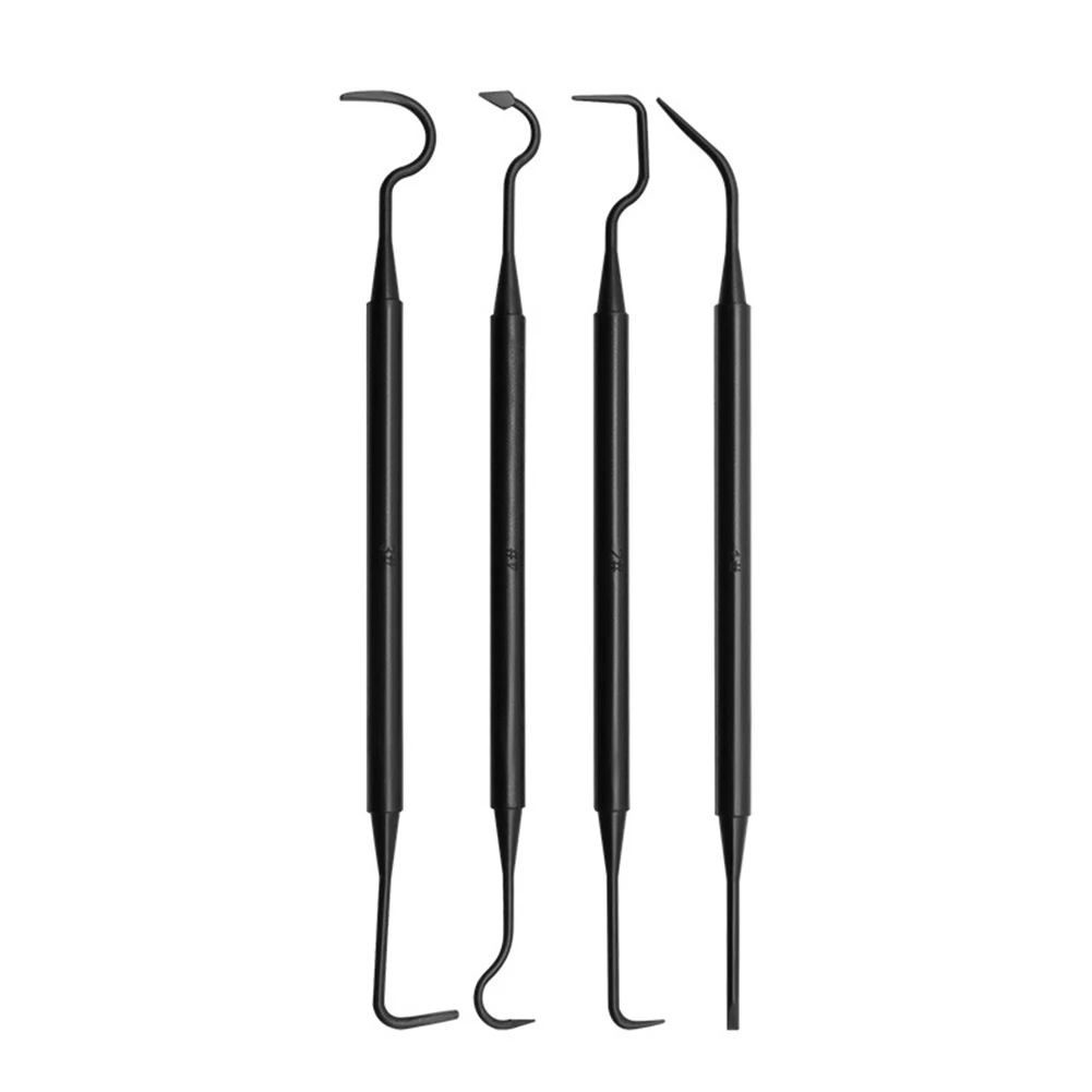 4pcs Double-end Nylon Pick Set Multi-function Detailing Cleaning Tool Car Accessorie Steel Wire Brush & 4pcs Nylon Pick Set