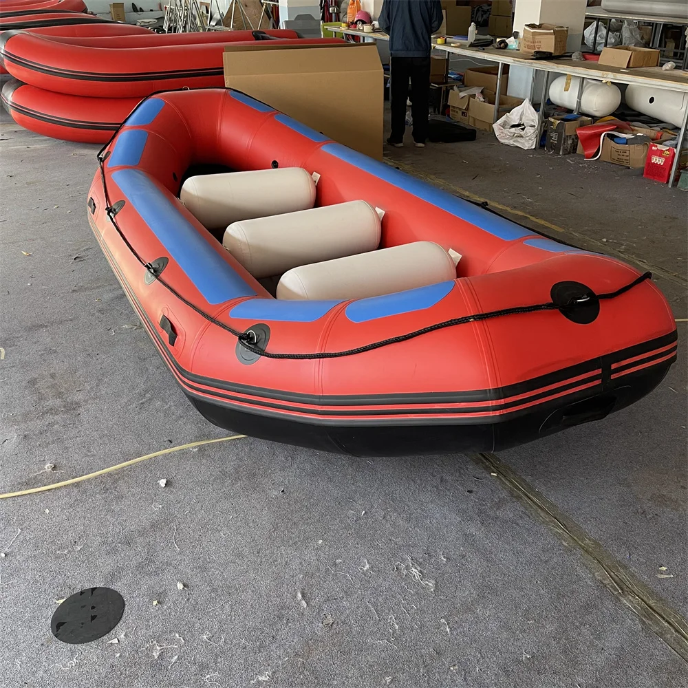 Heavy Duty Drop Stitch Self Bailing Floor River Boat White Water Rafting 8-Personen aufblasbares Floß-Driftboot