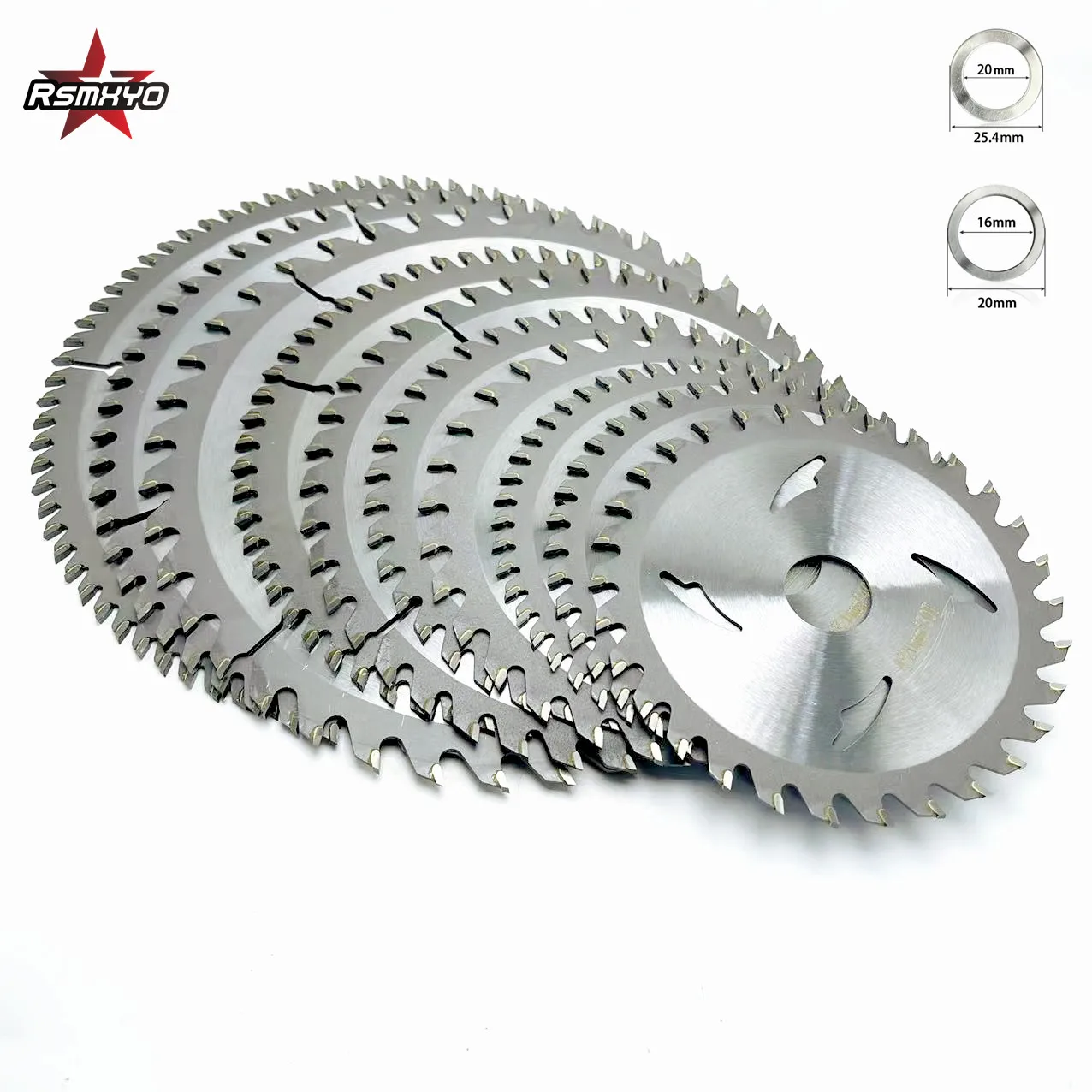 RXMSYO TCT Woodworking Circular Saw Blades 110mm/150mm/180mm/200mm/230mm/250mm  Multipurpose Wood Saw Blade Cutting Disc