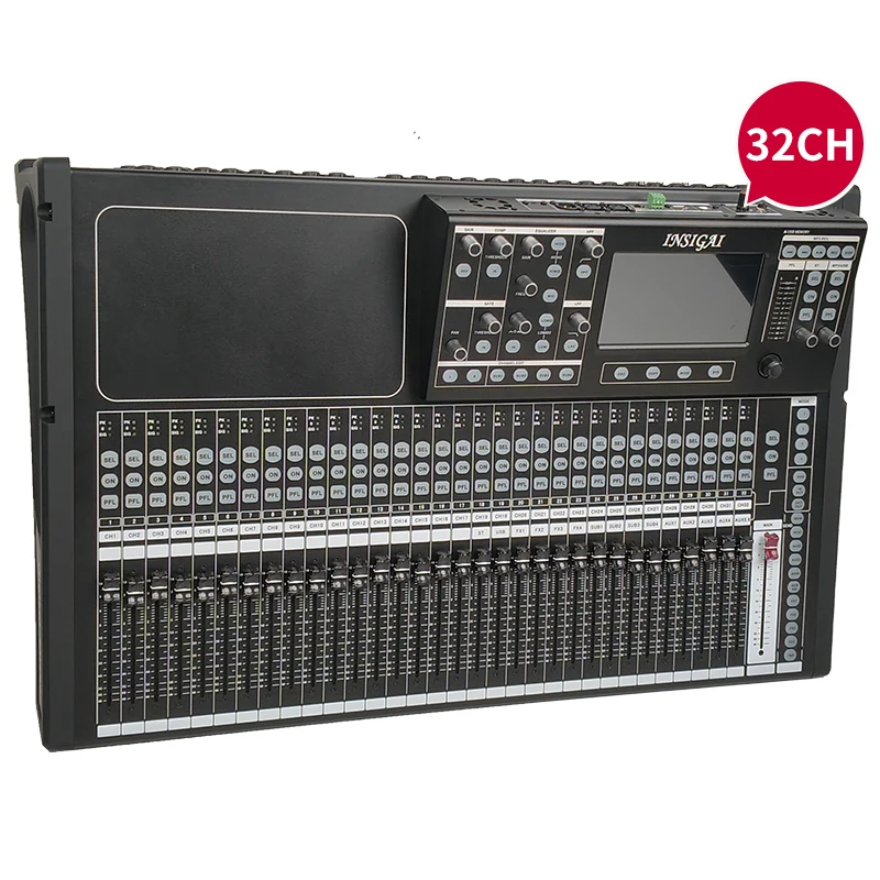 32 Channel Digital Recording Mixers Audio Console Sound System MP3 Card DJ Controller Professional Digital Mixer 32 Channel