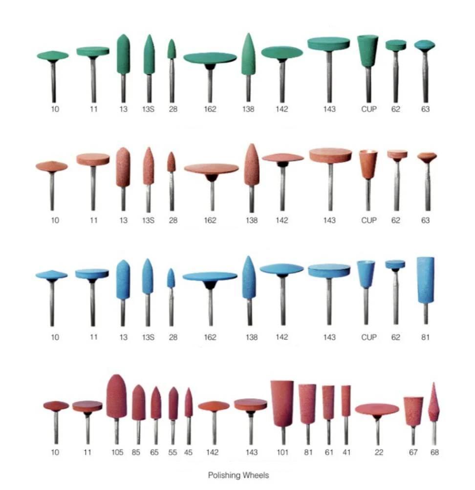 

48pcs Dental Silicone Grinding Heads brush Teeth Polisher low speed Polishing jewelry Tools Rubber Resin Wheel
