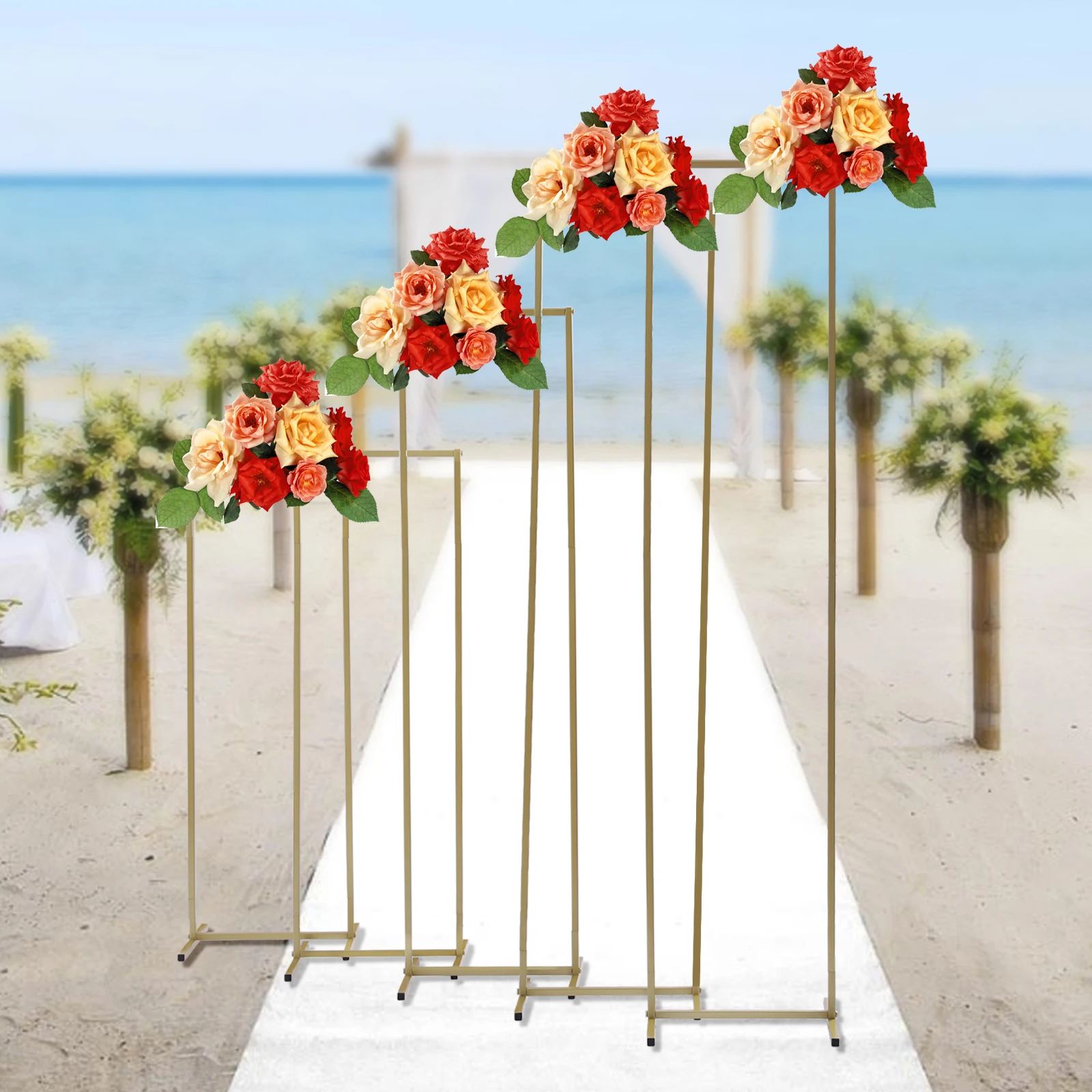 5Pack Wedding Flower Stands Metal Vase Column Stand Outdoors Garden Patio Wedding Party Display Stand Backdrop Stand for Celemon