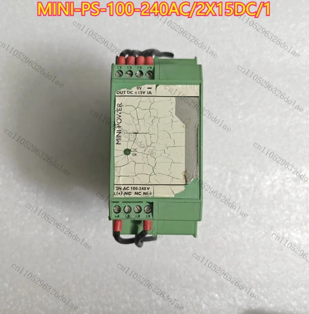 Rail Mounted Power Supply MINI-PS-100-240AC/2X15DC/1 2938743 Tested OK