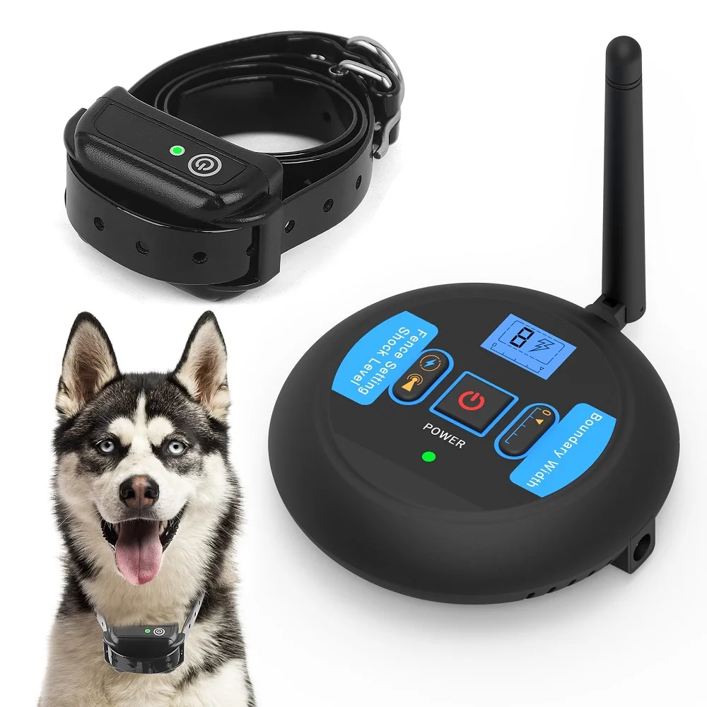 200 m kabelloser wiederaufladbarer Elektrozaun für Hunde, IP68 wasserdichter Piepton + Schock-Trainingsmodus, Sender- und Halsband-Kombination – Detail 2