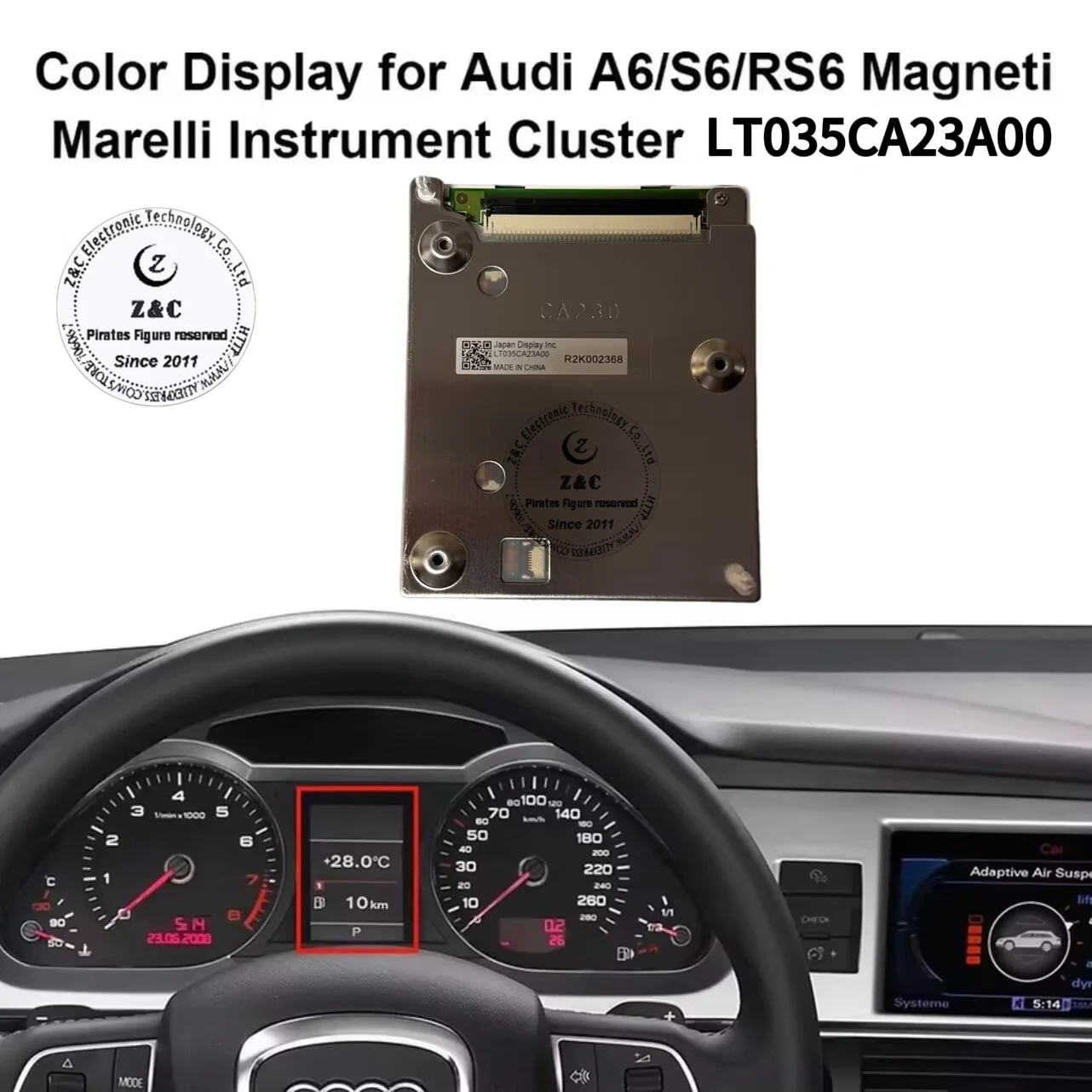 Replacement Display LT035CA23A00 for 2012-2018 Lamborghini Aventador Dashboard Instrument Cluster (OEM 470920900)