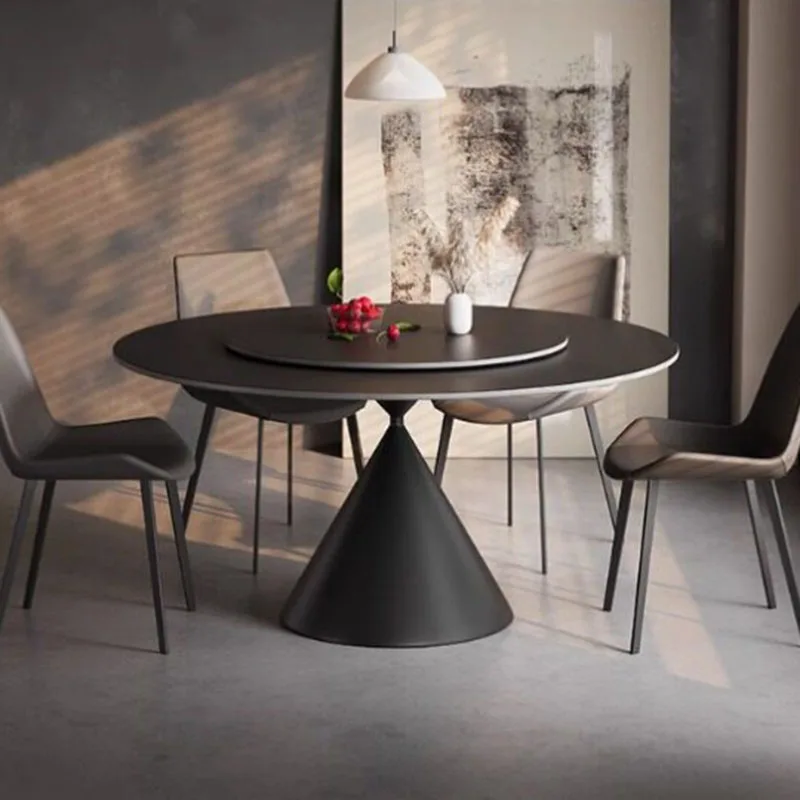 Round Restaurant Dining Table Modern Decoration Fashion Interior Dining Table Minimalist Mesas De Jantar Lounge Suite Furniture