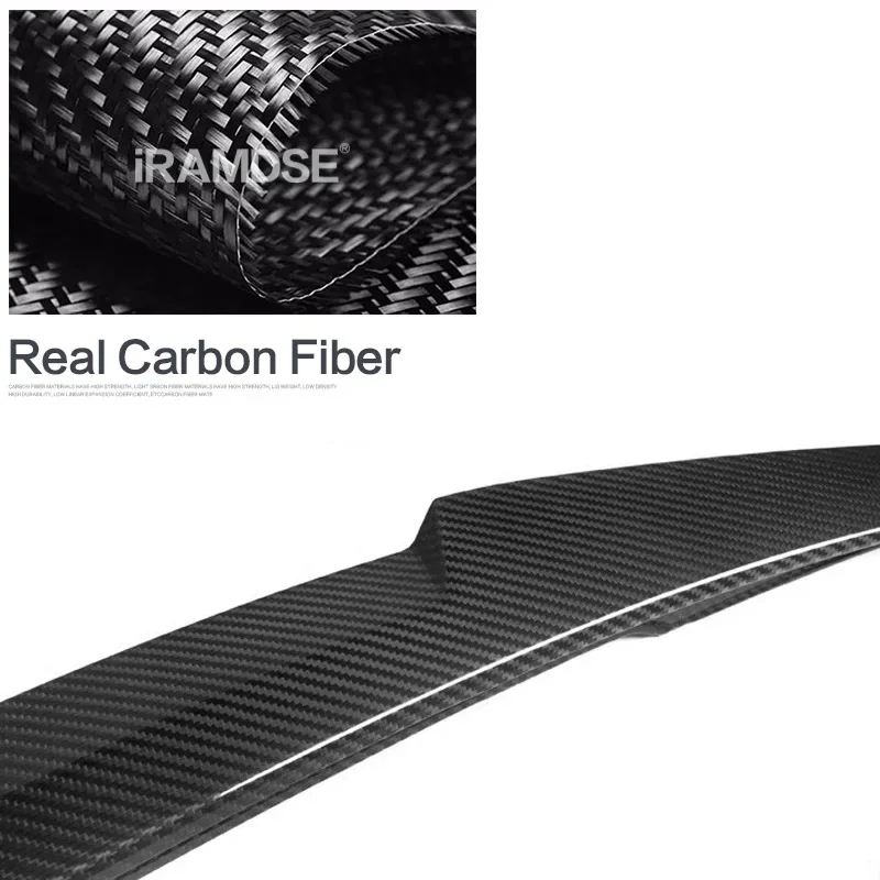 Real Carbon Spoiler for Audi A4 B8 2008 09 10 11 12 Rear Ducktail Wing Type D Trunk  Accessories