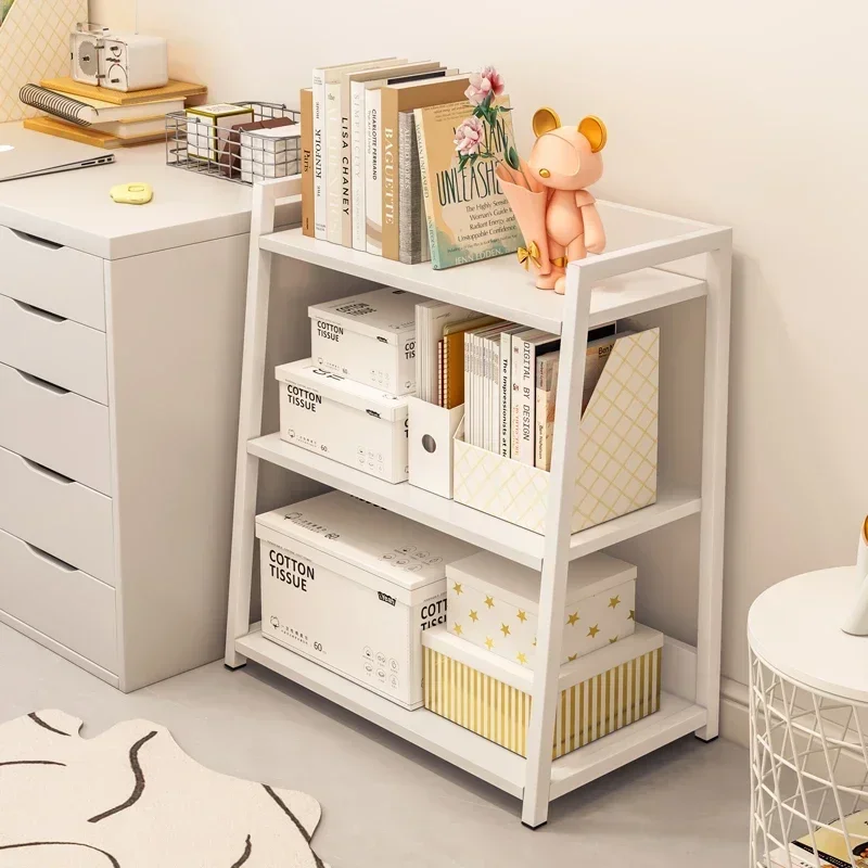 

Snack storage shelf INS wind iron shelves floor debris desk trapezoidal small shelf in the living room