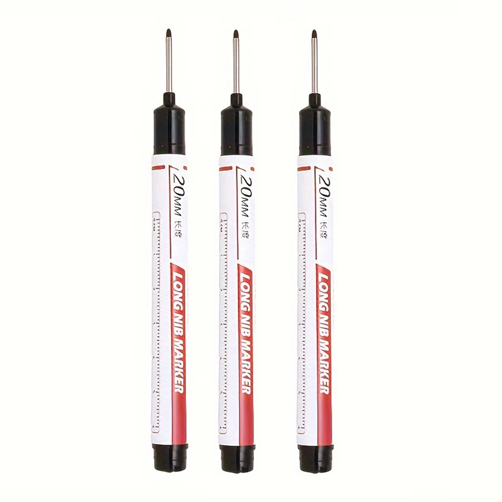 10 stks/set Multifunctionele 20mm Diep Gat Lange Nib Hoofd Marker Voor Metalen Perforeren Pen Waterdichte Badkamer Houtbewerking decor Tool