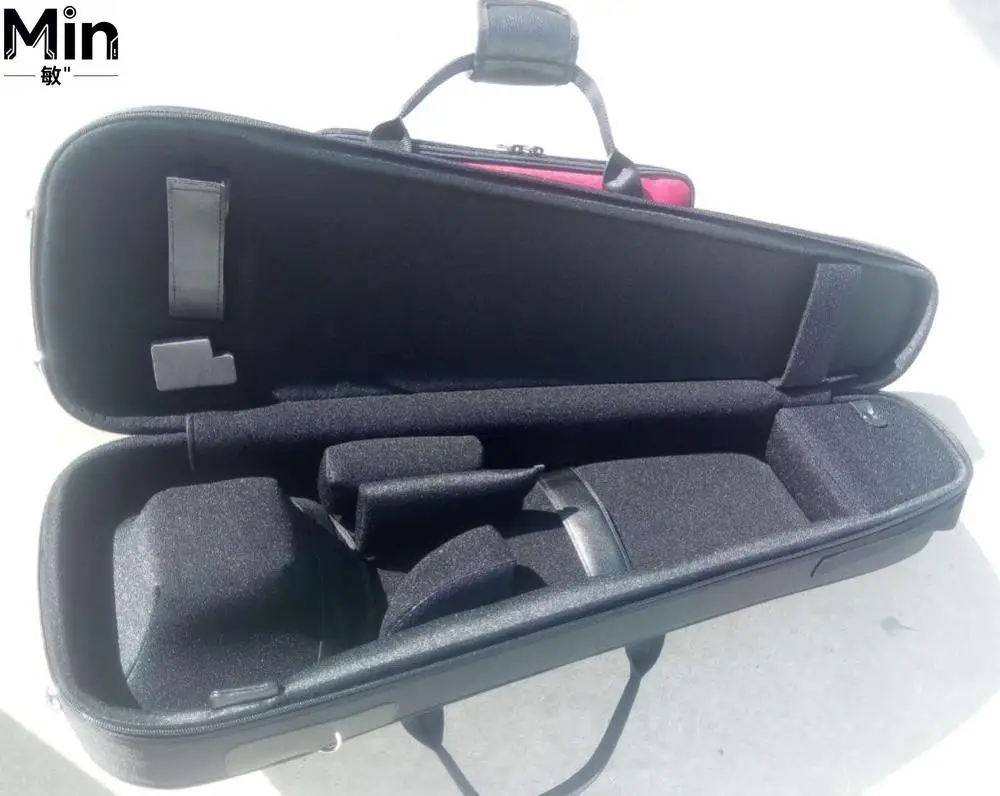 Canvas Foam Padded Large Musical Trumpet Carry Case Protective Storage Case for Brass Wind Instruments Trombone Accessories