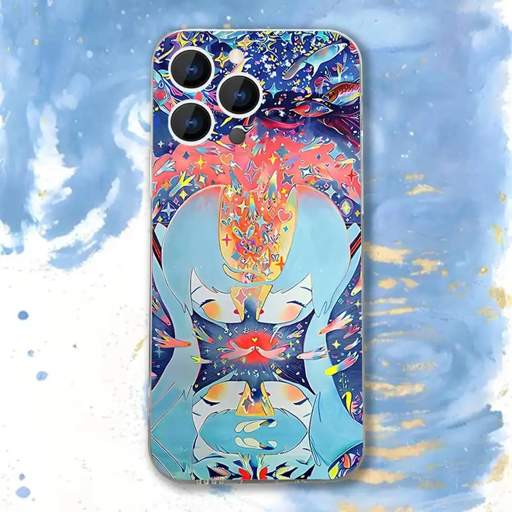 Custodia per telefono Kikuo Japan Music trasparente adatta per iPhone 11 12 13 14 15 16 17 Pro Max Plus X XS XR SE E Mini Custodia protettiva