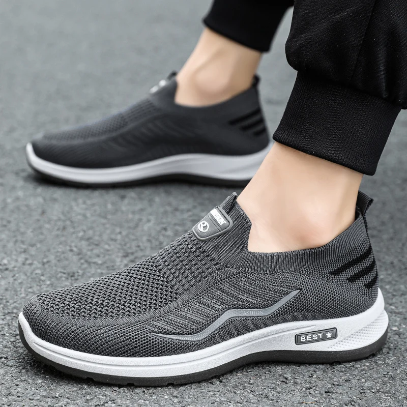 Mesh Men Shoes Casual Outdoor Sneakers Summer Men Lightweight Walking Shoes Gym Trainers Slip on Mens Loafers Zapatillas Hombre