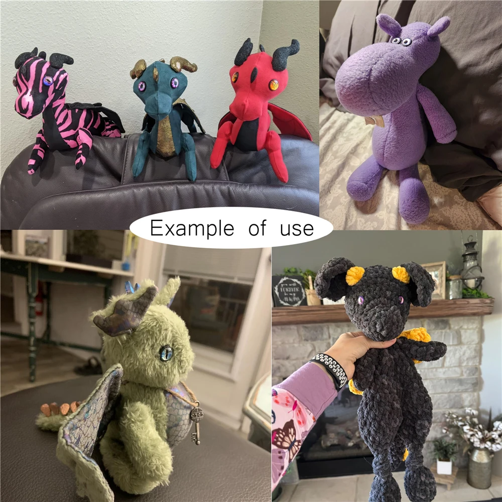 10 Pairs Glass Dragon Eyes Animal Toy Eyes With Plastic Round Washers And Base Flat Back Cabochons DIY Making Accessories image 5