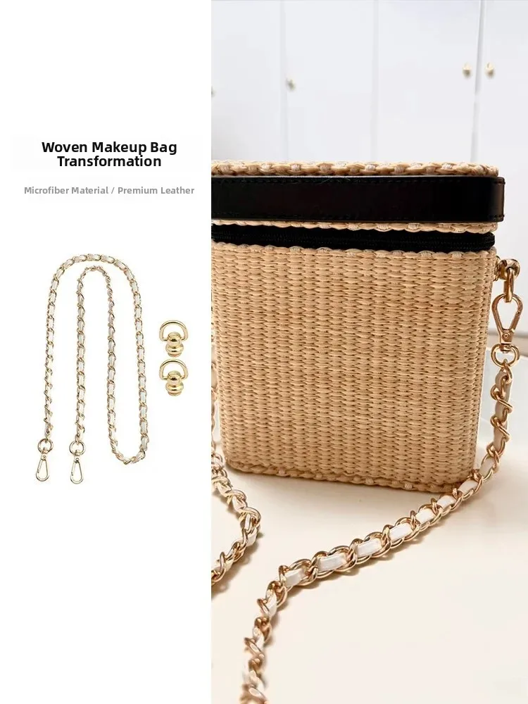 Luxury Craft Workshop Suitable for  Grass Woven Makeup Bag DIY Punching Chain Bag Chain Strap Accessories Modification