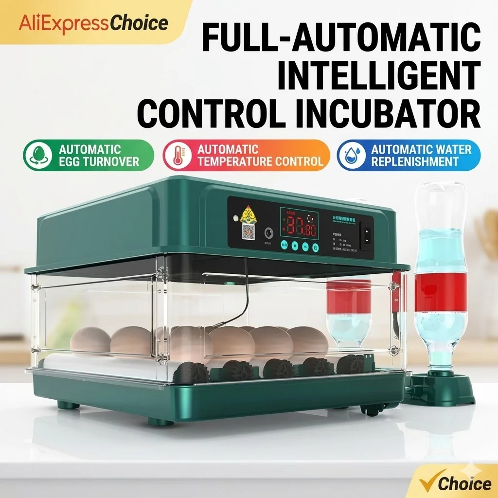 

9/15/24/36 Eggs Incubator With Drawer Type EggIncubator With Automatic Water Ionic Waterbed Replenishment And Temperature Contro