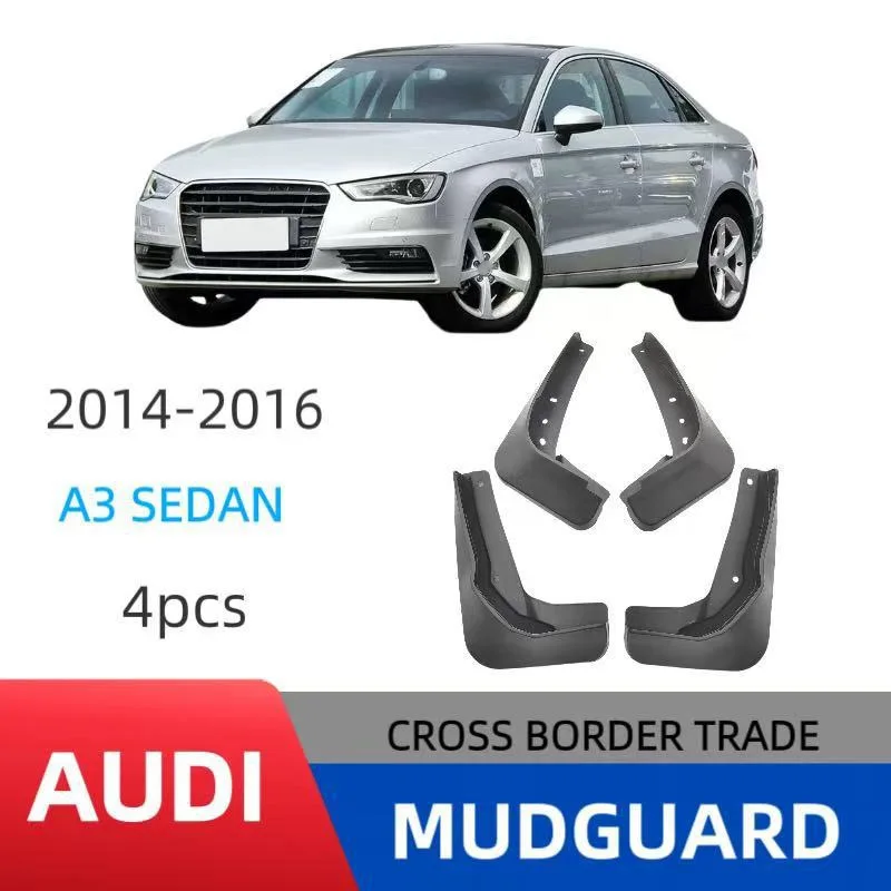 

4PCS For 14-16 Audi A3 Car Mudguards Cover Front and Rear Parts Splash Proof Cars Mudguard Mud Flaps Wheel Guards Accessories