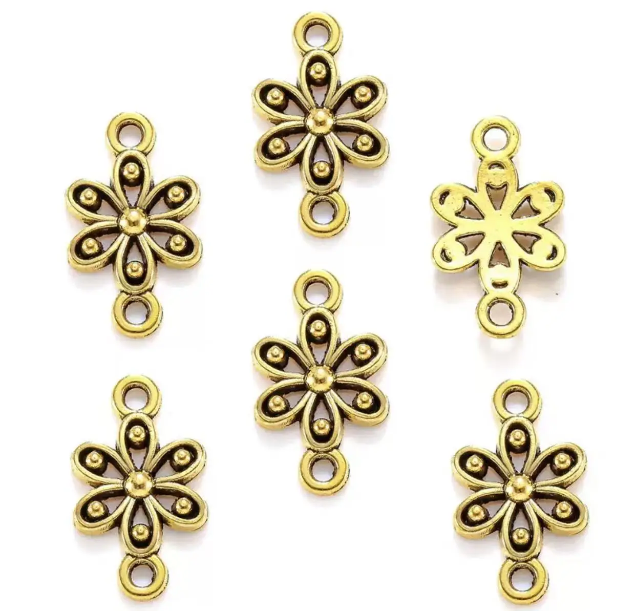 

40pcs 18*10mm Zinc Alloy metal flower connector HWL2624 handmade findings DIY accessories