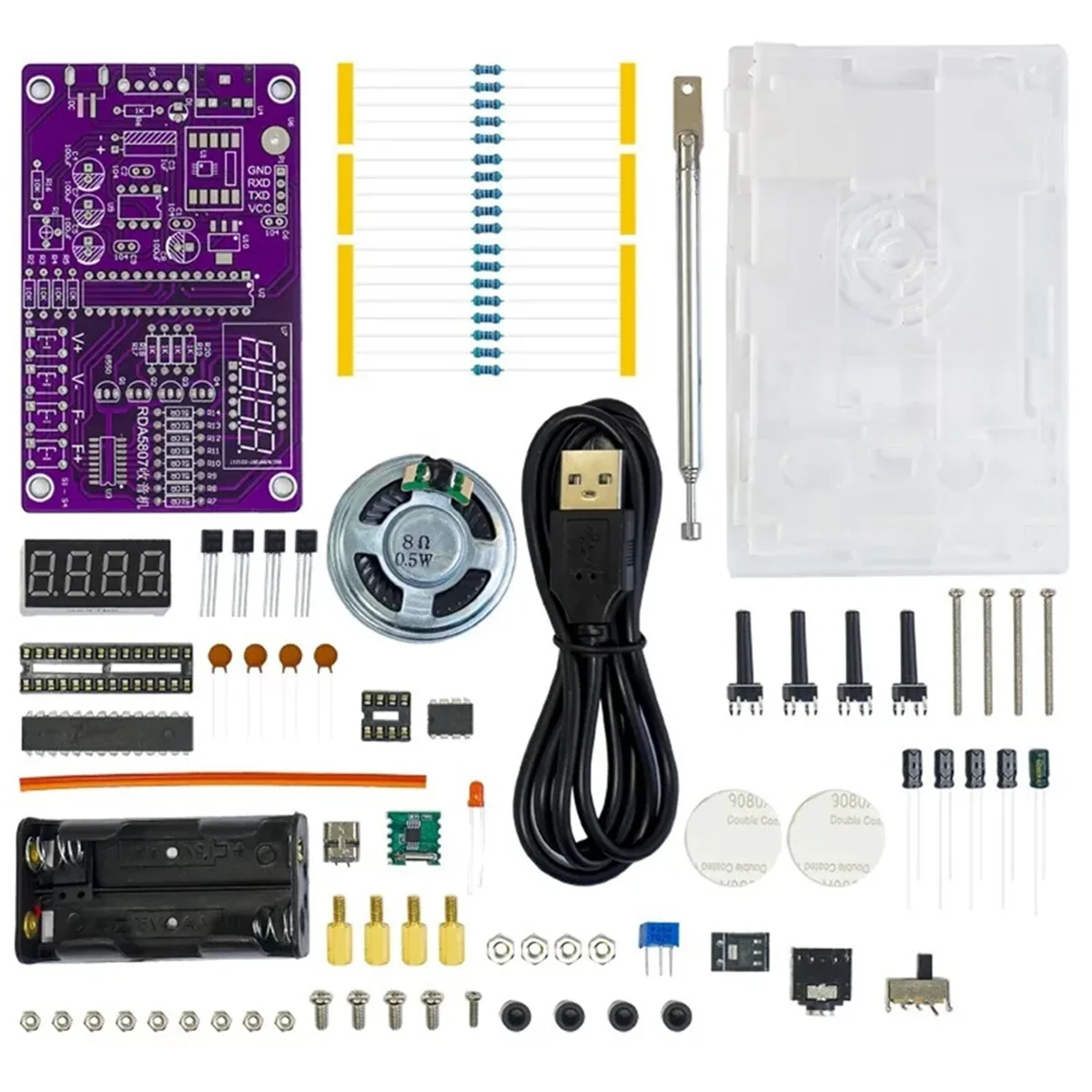 FM Radio Assembly Kit Nixie Tube Display Teaching Training DIY Production of Monolithic Welding Parts