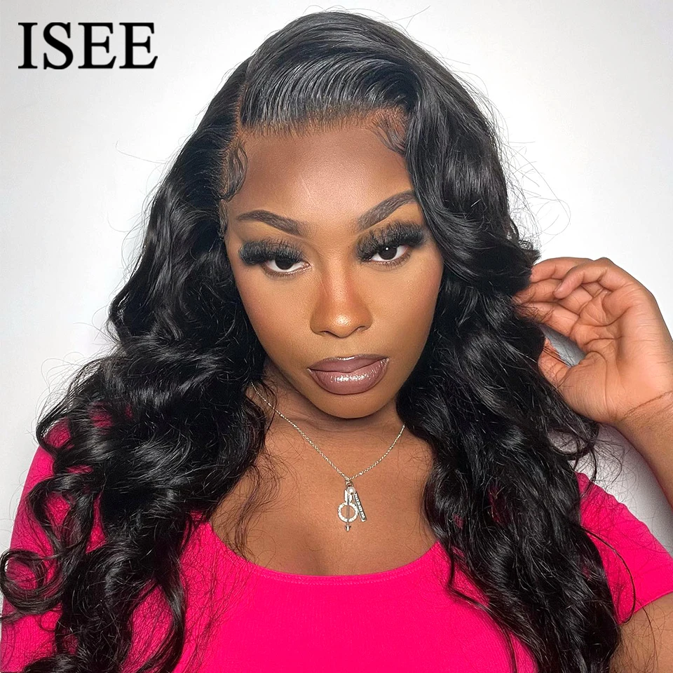 ISEE HAIR Body Wave Lace Front Wig 13x4 Lace Frontal Wig HD Lace Frontal Brazilian Wig For Women Human Hair Pre Plucked Lace Wig