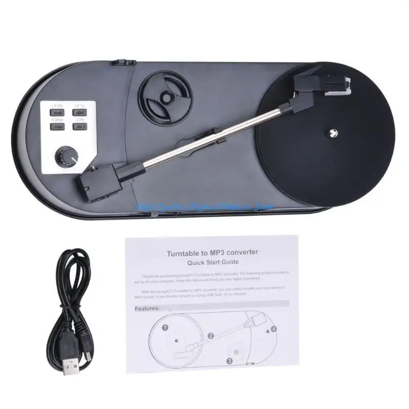 U2JE EZCAP613P Turntable Converter for Record Player to MP3 Conversion Adapter