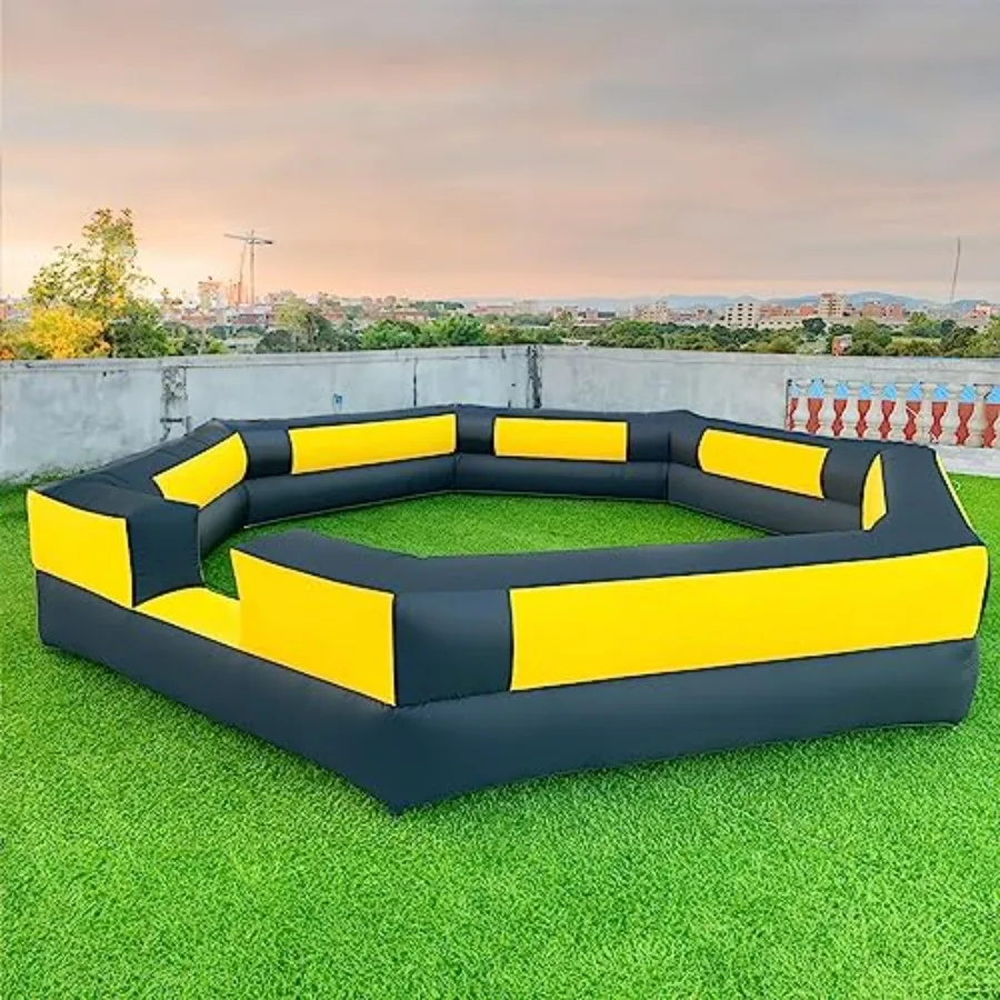 

15FT Gaga Ball Pit Inflatable with Powerful Blower Portable Court for Indoor Outdoor Family Activities in Blue and Yellow