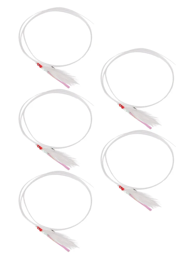 5pcs For Sabiki Style Fishing Rigs with 5 Hooks for Deep Sea Herring and Mackerel High Carbon Steel for Reliable Performance