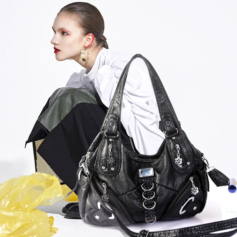 

Модная женская сумка через плечо под мышками, сумка через плечо с леопардовым принтом, сумка-хобо, большая вместительная сумка-шоппер