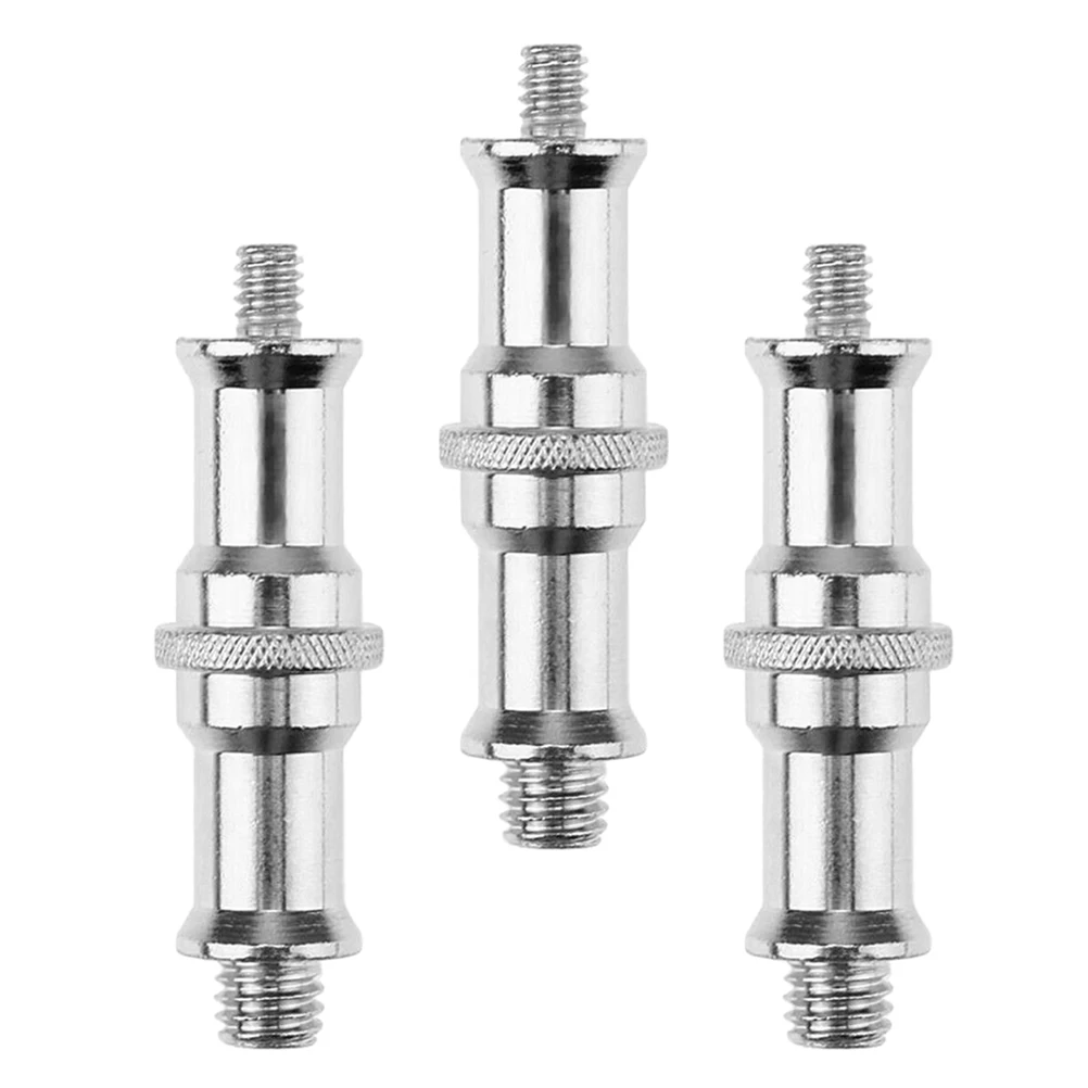 

3pcs Threaded Screw Adapter 1/4 to 3/8 Converter Spigot Stud Studio Light Stand Flash Tripod Photographic Equipment