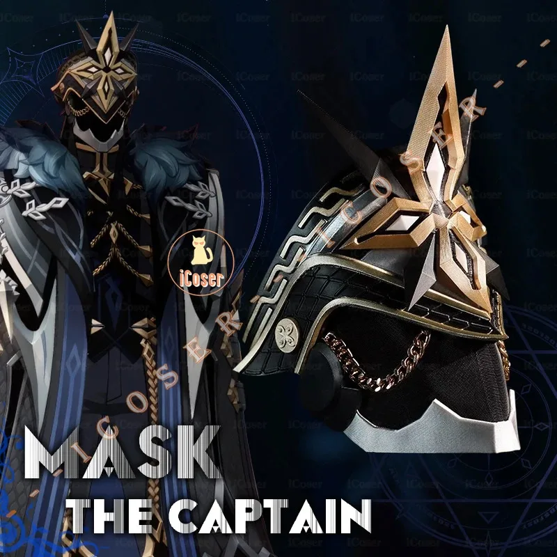 

Genshin Impact The Captain Cosplay Mask Il Capitano Eleven Fatui Harbingers Natlan Carnival Halloween Party Women Men Cos Props