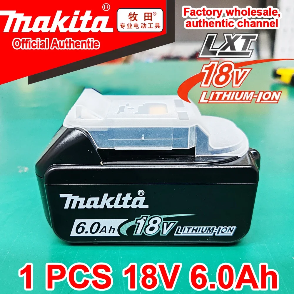 

Original Makita 18V 6A Rechargeable Power Tools Battery 18V makita with LED Li-ion Replacement LXT BL1860B BL1860 BL1850 Charger